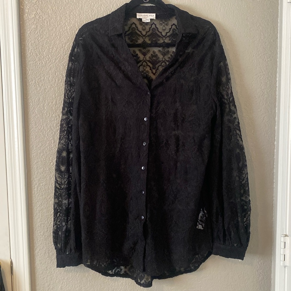 Sheer Black Lace Never Fully Dressed Top
